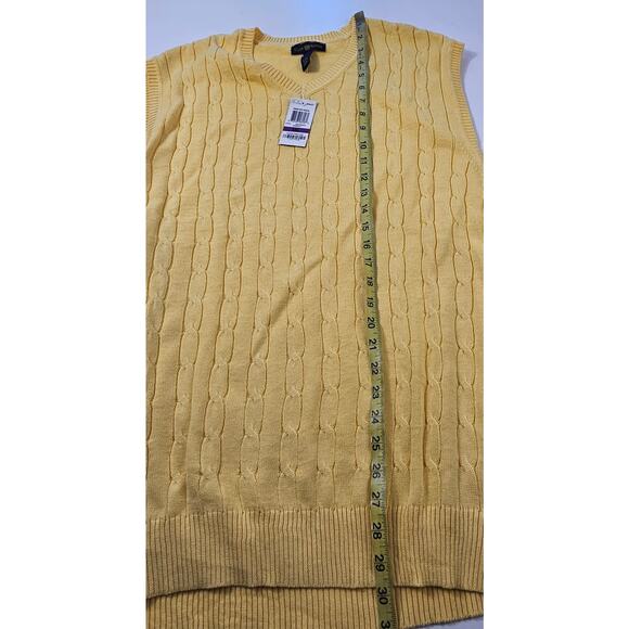 NWT club room XXL yellow proffesional casual layering sweater vest pullover warm - Picture 7 of 7